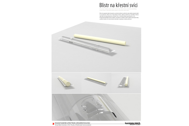 Blistr na křestní svíci