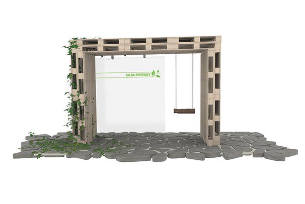 Autobusová zastávka pro firmu Vitar