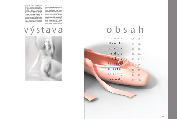 návrh layoutu časopisu