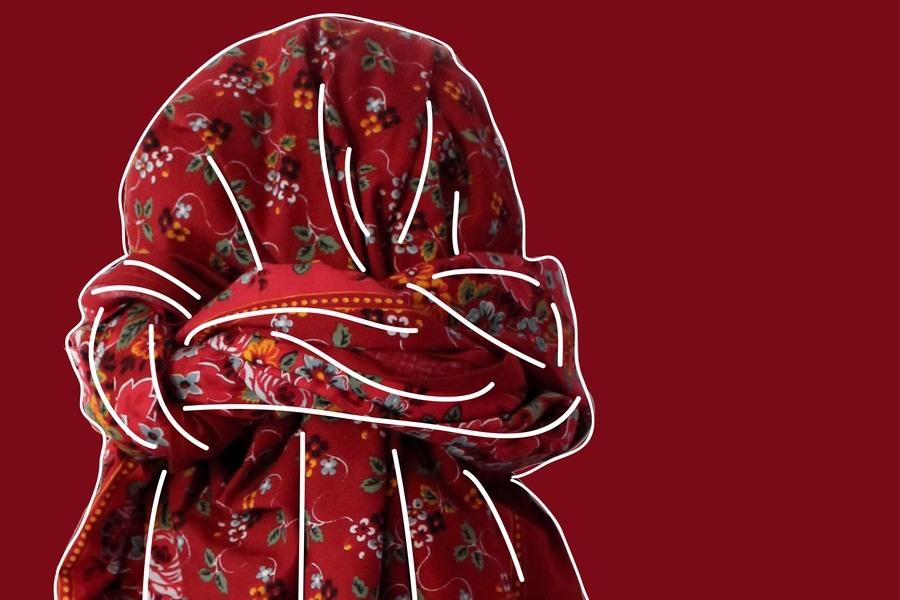 Infografika | vázání tureckého šátku na záušnice