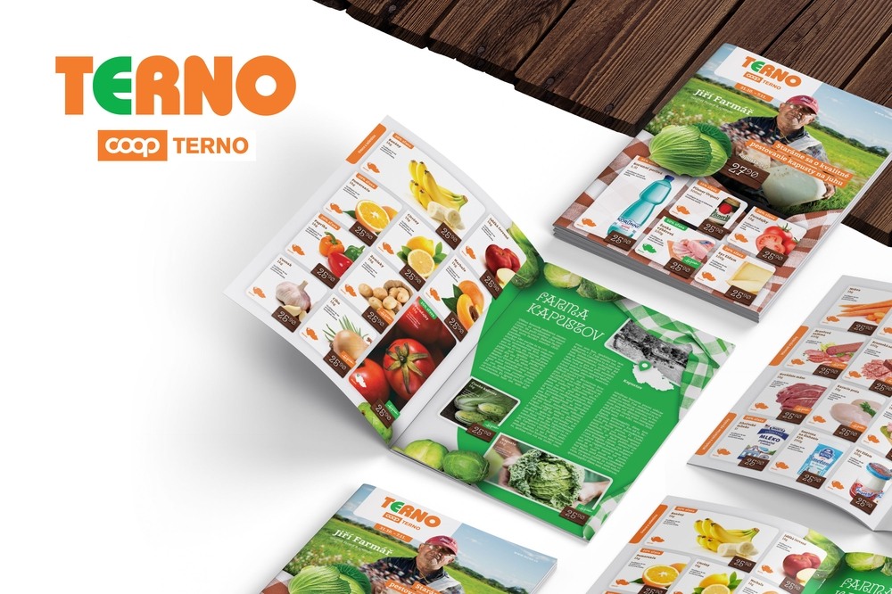 Terno - Grafická podoba letáku a In-store komunikace