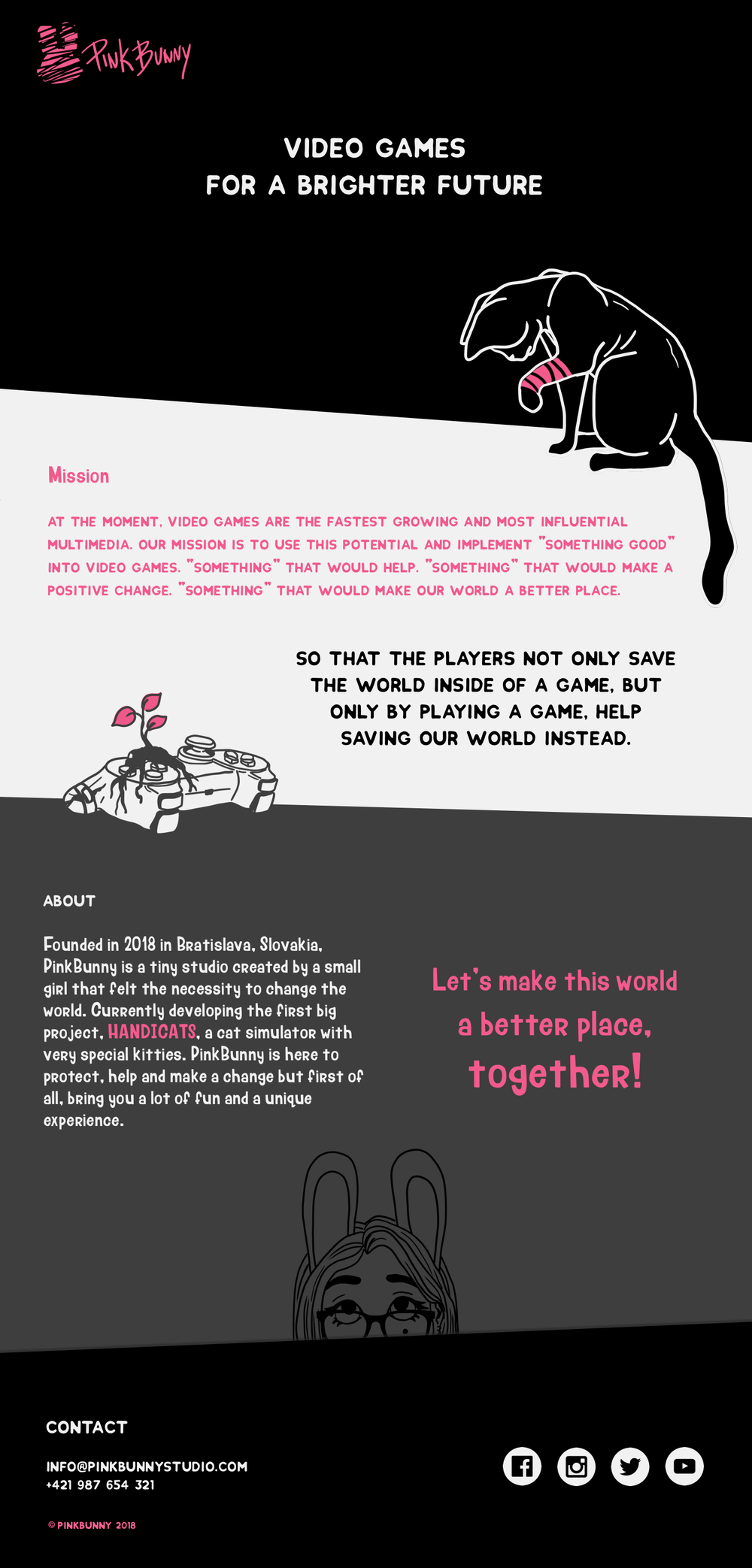 LOGO a WEB pre autorské štúdio PINKBUNNY