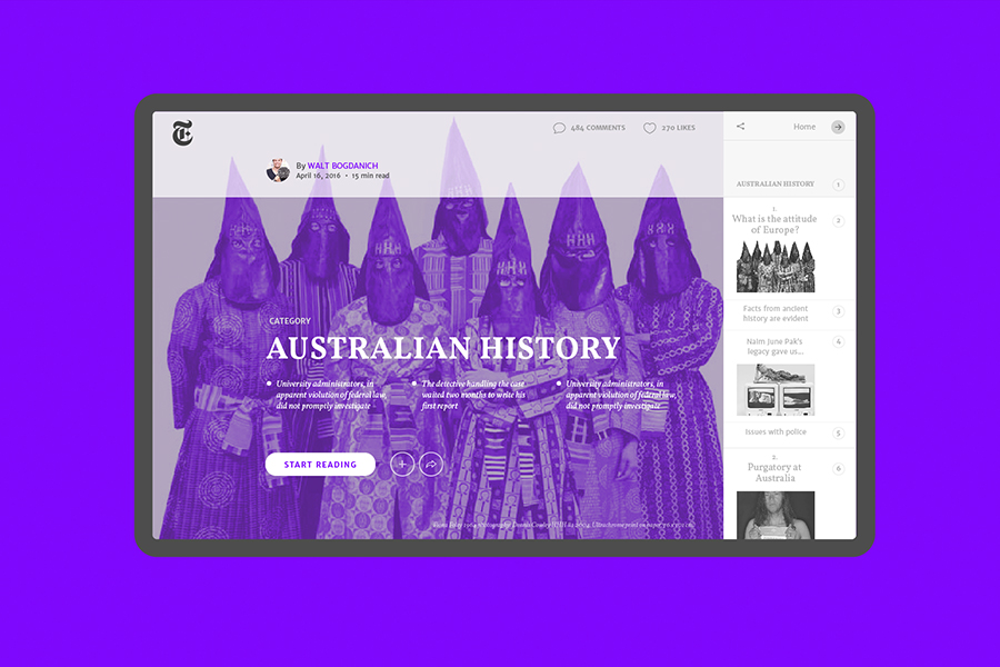 News – reading online experience