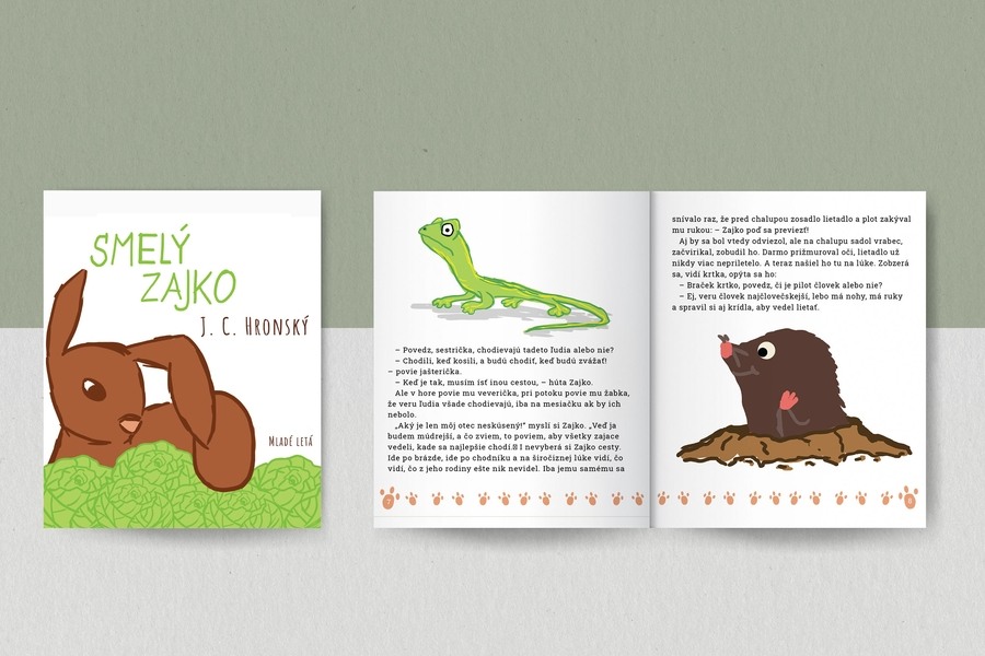 Redizajn detskej knihy Smelý zajko