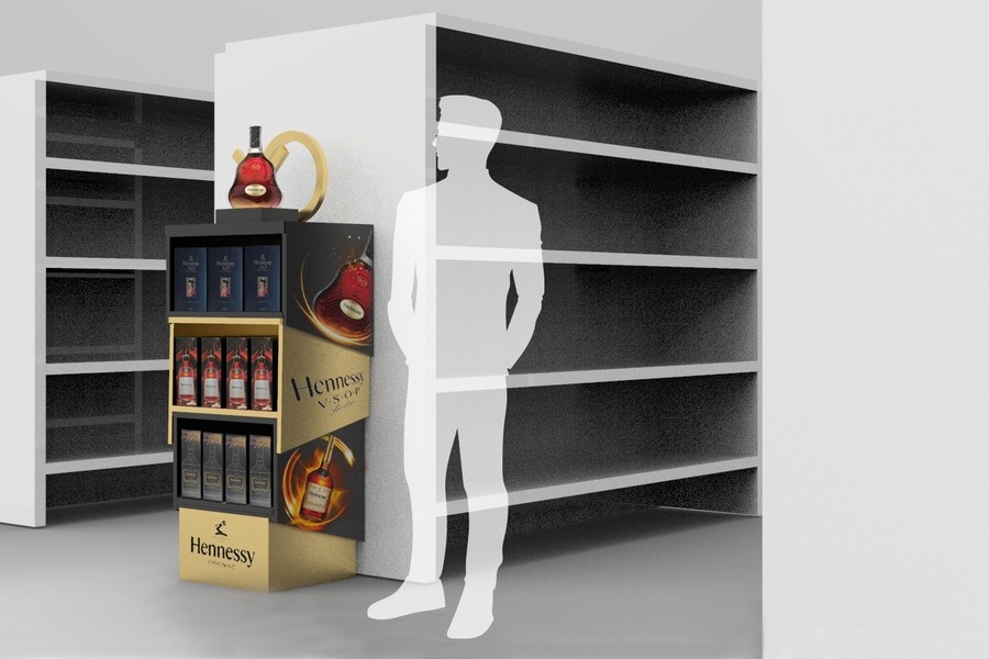 Reklamní stojan pro Hennessy