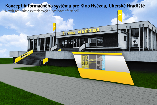 Exteriérové informačné nosiče pre Kino Hvězda