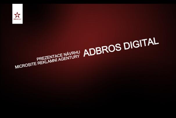 Microsite reklamní agentury Adbros