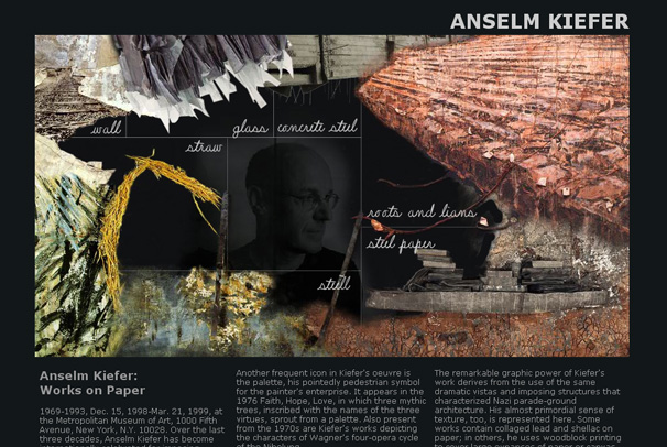 Internetové stránky umělce