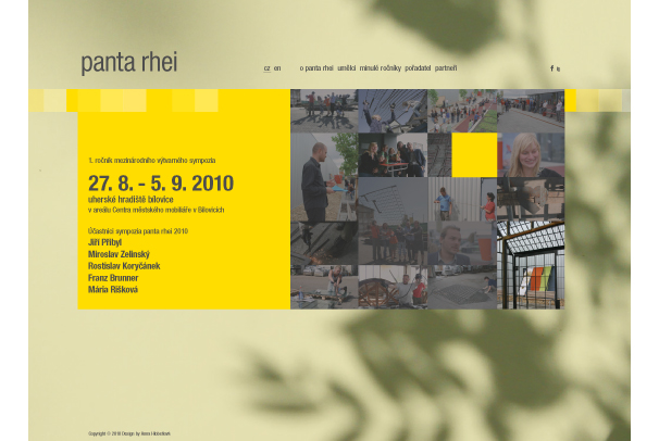 Návrh microsite pro mezinárodní výtvarné sympozium panta rhei