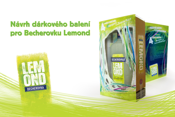 Návrh dárkového balení Becherovky Lemond