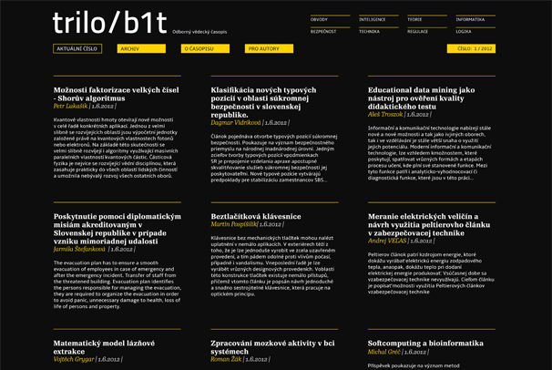 Redesign www časopisu Trilobit