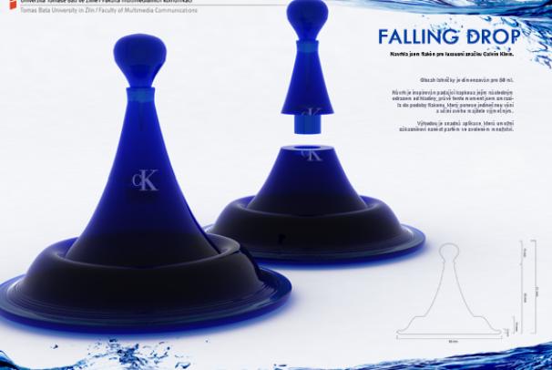 Flakón pro značku Calvin Klein- Falling Drop