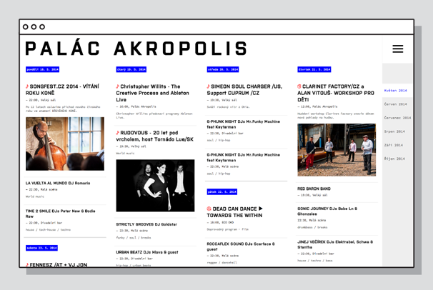 PALÁC AKROPOLIS - WEB DESIGN