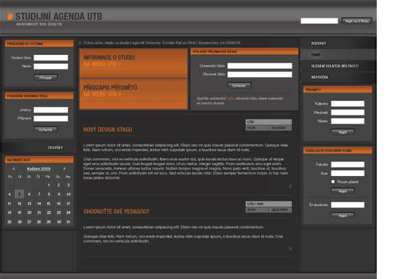Studijní agenda UTB