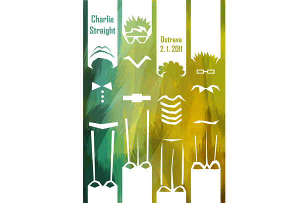Hudební plakát - pro skupinu Charlie Straight