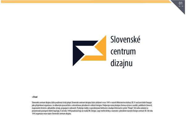 Logomanuál "Slovenského centra dizajnu"
