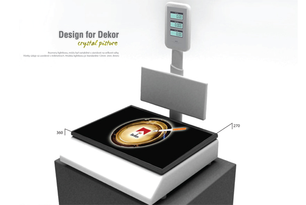 Zadanie firmy Dekor - lightbox - crystal picture