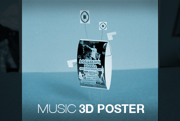 Hudobný 3D plagát