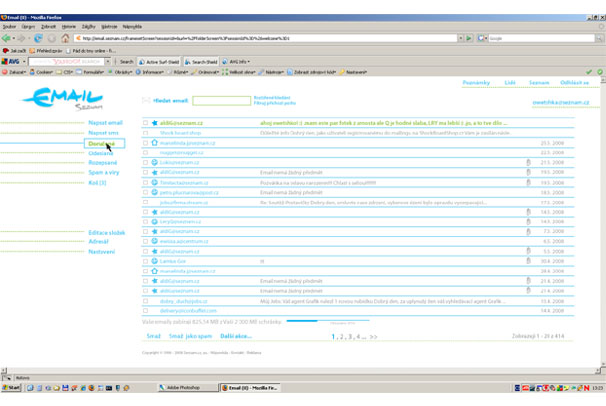 Návrh skinu e-mailu