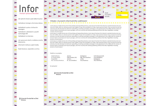 Návrh webu knihovny INFOR