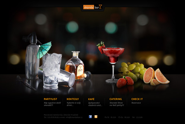 Skandal bar - webová prezentace