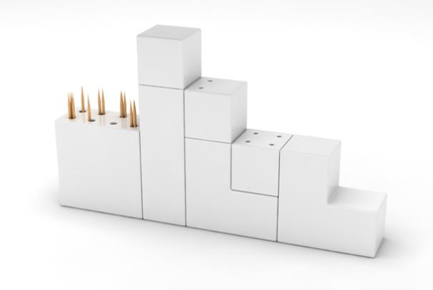 návrh stolního předmětu - kořenkový set