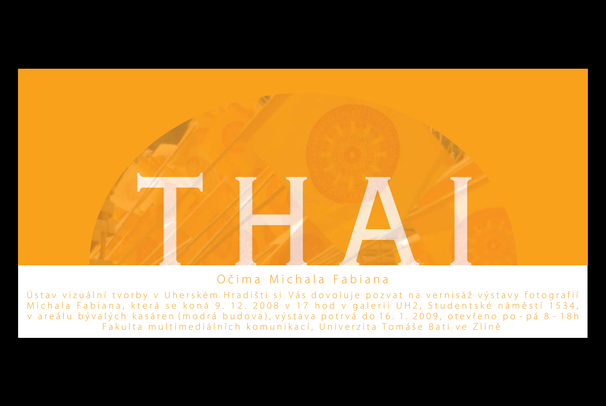 Pozvánka + plakát k výstavě Thai