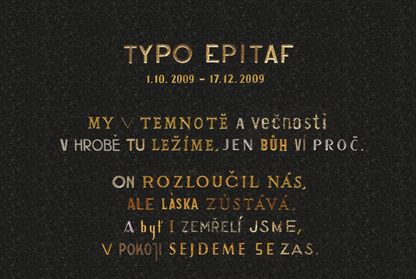 Typodenník - TYPOEPITAF