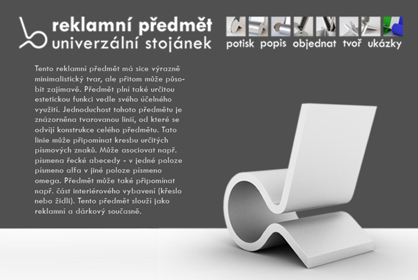 Webová prezentace univerzálního stojánku