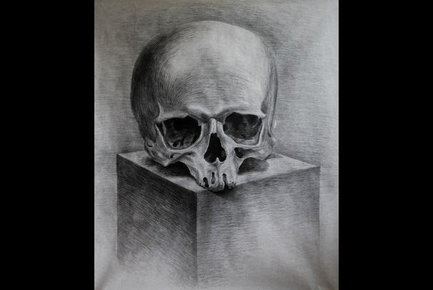 Studie Lebky 3. (Progresso) 105x125cm - ZS 2013/14