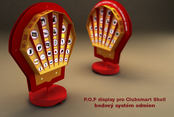 P.O.P. stojan Shell