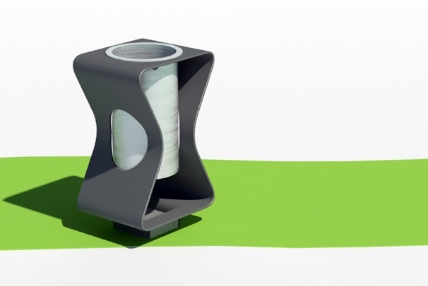 Odpadkový koš pro systém městského mobiliáře