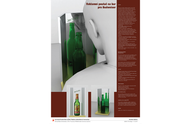 Reklamní poutač na bar pro pivo Bud